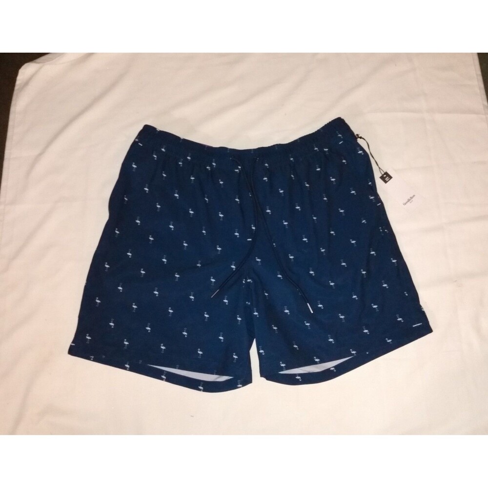 Men’s Size XL Blue flamingo Tropical Swim Trunks Goodfellow